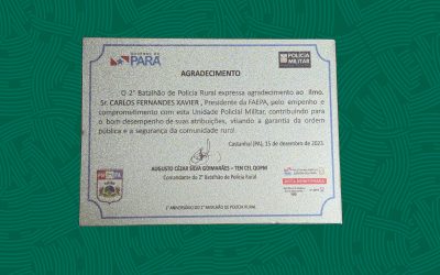 Presidente da Faepa Recebe Homenagem do 2º Batalhão de Polícia Rural